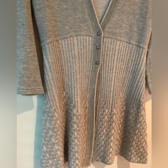 Anthropologie Gray Cardigan M - Picture 2 of 3